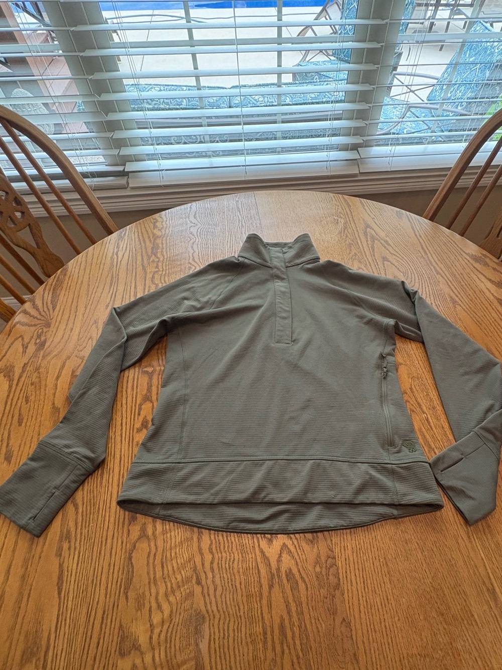 Mountain Hardware Crater Lake ? Fleece 1/3 Zip Pullover Olive Green S